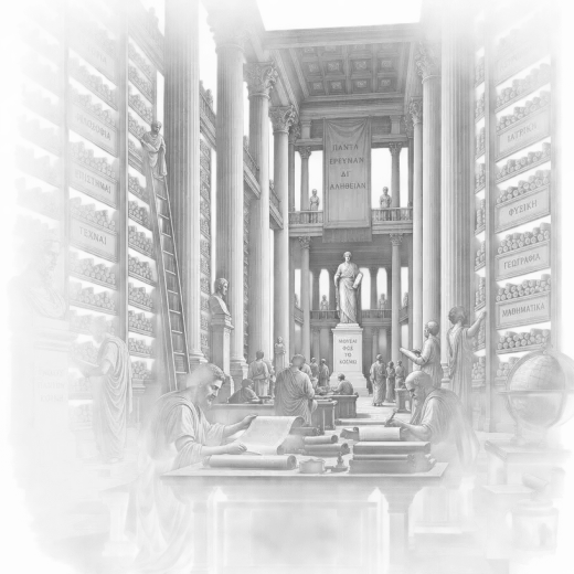 Gravure de la bibliothèque d'Alexandrie